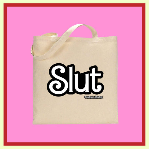 Tote Bag - Slut in Black / White - Harlem Starlet