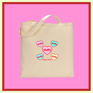 Tote Bag - Slutty Candy Heart in Pastel - Harlem Starlet