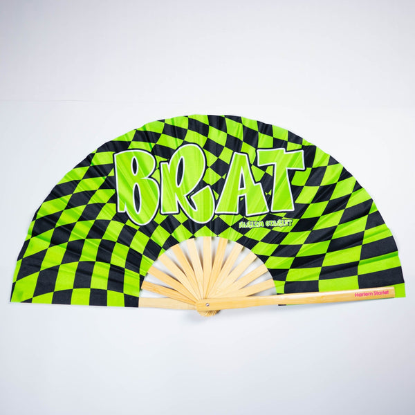 Bamboo Clack Fan - Brat in Black & Green - Harlem Starlet