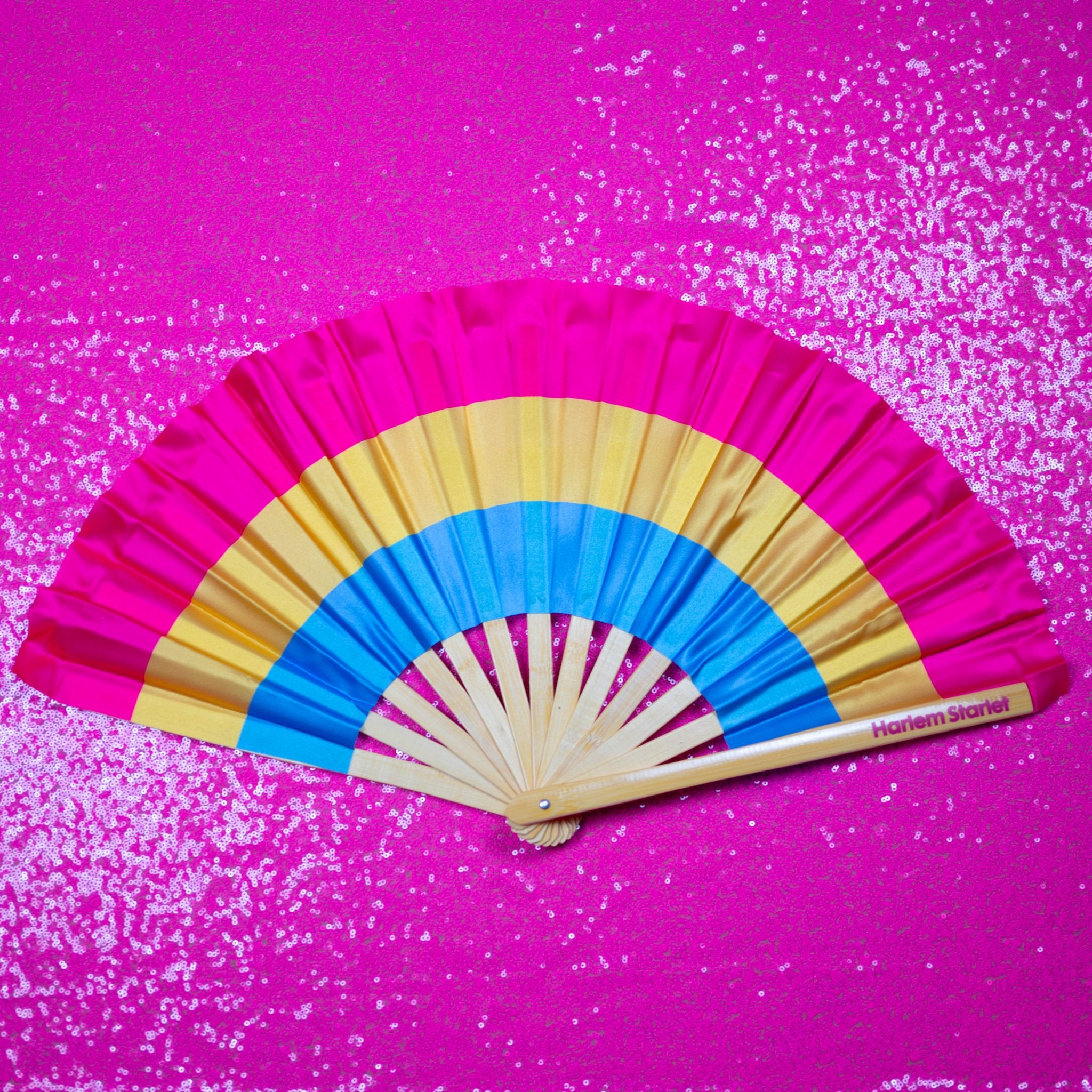 Bamboo Clack Fan - Pansexual Flag - Harlem Starlet