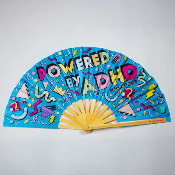 Bamboo Clack Fan - Powered by ADHD in Electric Blue - Harlem Starlet