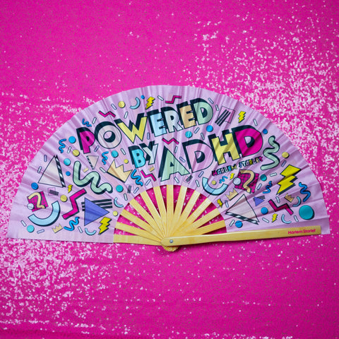 Bamboo Clack Fan - Powered by ADHD in Pink - Harlem Starlet