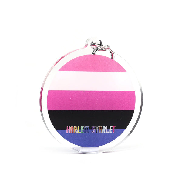 Keyring - Genderfluid Flag - Harlem Starlet