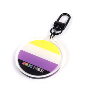 Keyring - Non Binary (Enby) Flag - Harlem Starlet