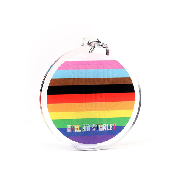 Keyring - Progress Flag w Queer All Year - Harlem Starlet