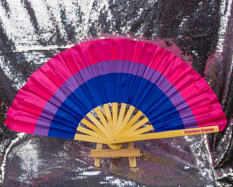Bamboo Clack Fan - Bisexual Flag - Harlem Starlet