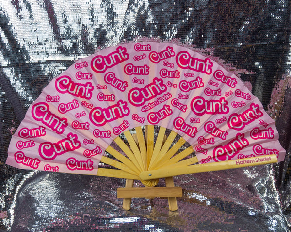 Bamboo Clack Fan - Cunt in Pink - Harlem Starlet