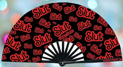 Bamboo Clack Fan - Slut in Black (coming soon!) - Harlem Starlet