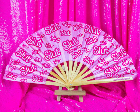 Bamboo Clack Fan - Slut in Pink - Harlem Starlet