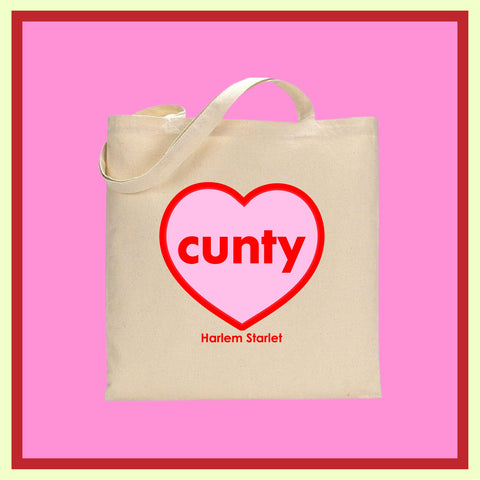 Tote Bag - Cunty Heart in Pink / Red - Harlem Starlet