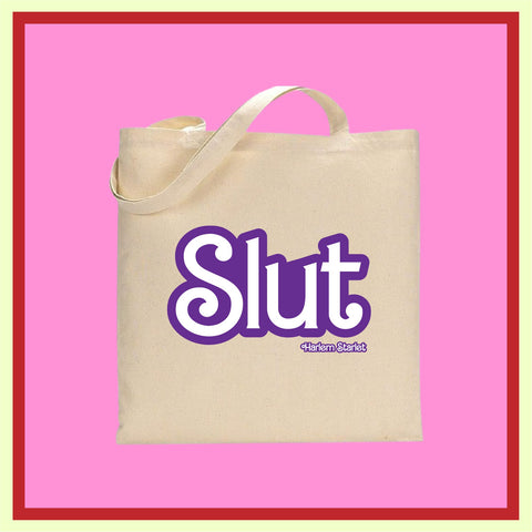 Tote Bag - Slut in Purple / White - Harlem Starlet