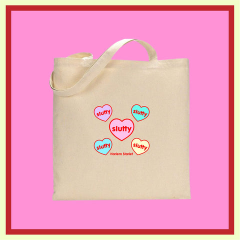 Tote Bag - Slutty Candy Heart in Pastel - Harlem Starlet