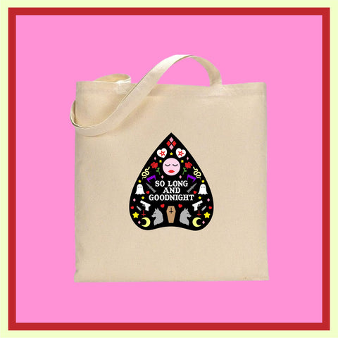 Tote Bag - So Long and Goodnight Planchette in Black / Colour - Harlem Starlet